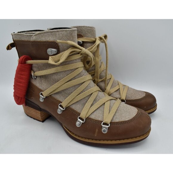 Merrell Womens Size 8.5 Shiloh II Warm Camel Leather Boots Shoes - Picture 5 of 16